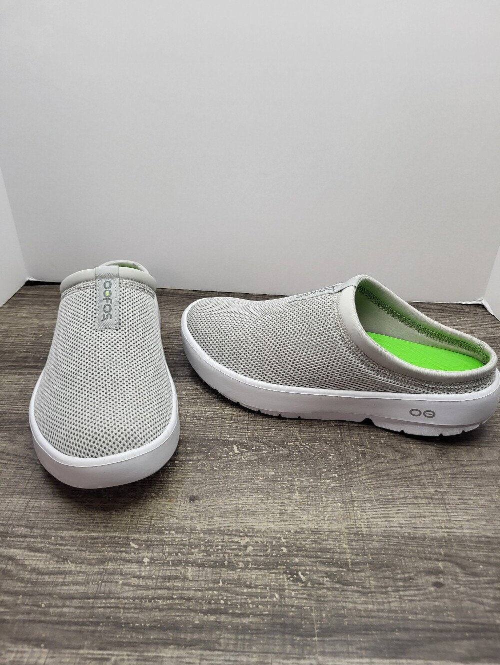 OOFOS OOcoozie Sport Mule Mesh Slip On Shoe Comfort Gray Women's Size 9 New
